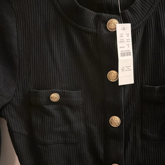 J.Crew Vintage rib lady jacket (long sleeve ribbed top with buttons) - Picture 3 of 4